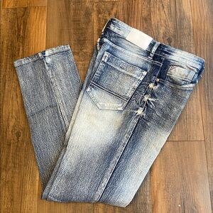 South Pole Men's Skinny Jeans - Blue and White